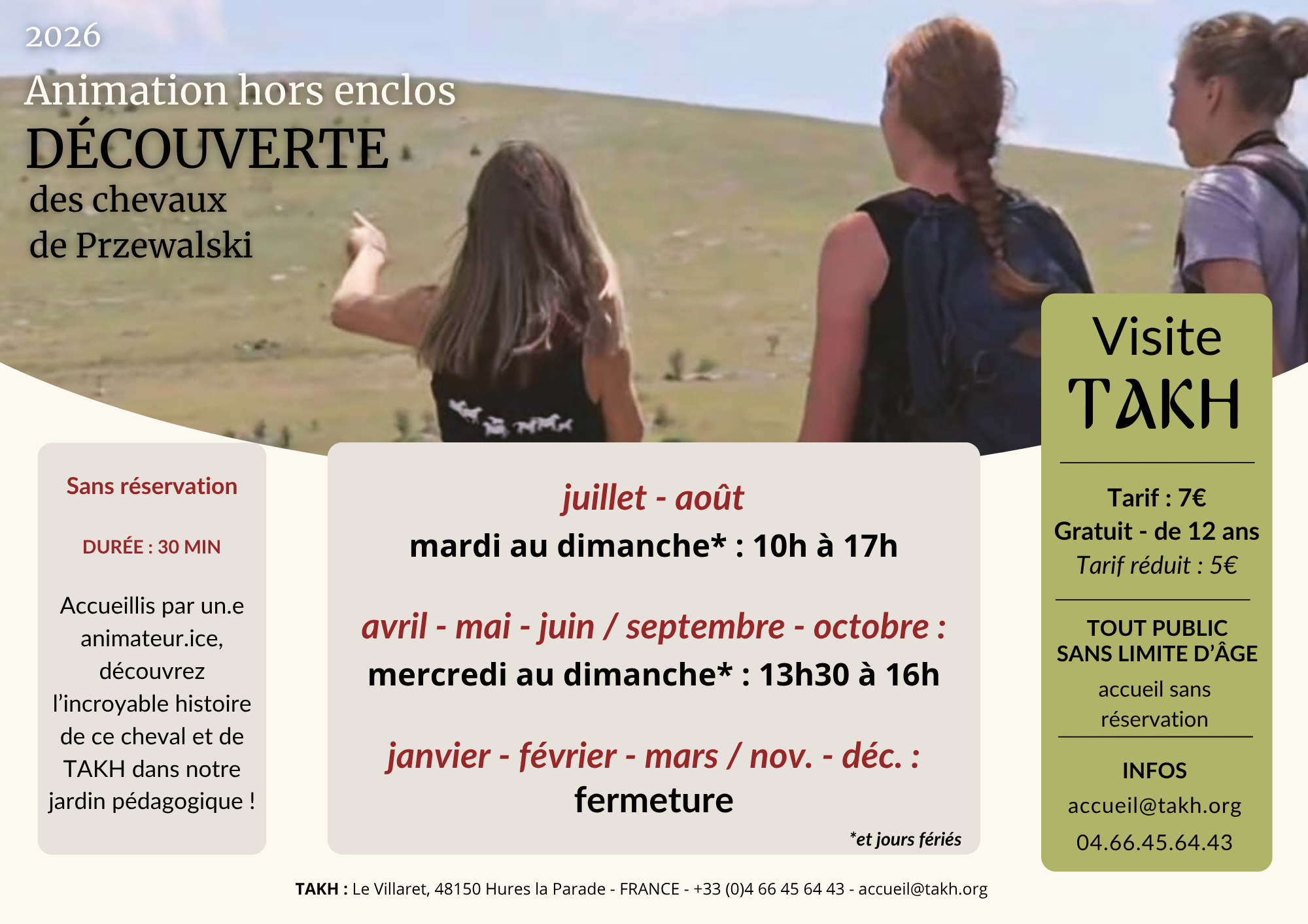 Animations au jardin 2026 - TAKH